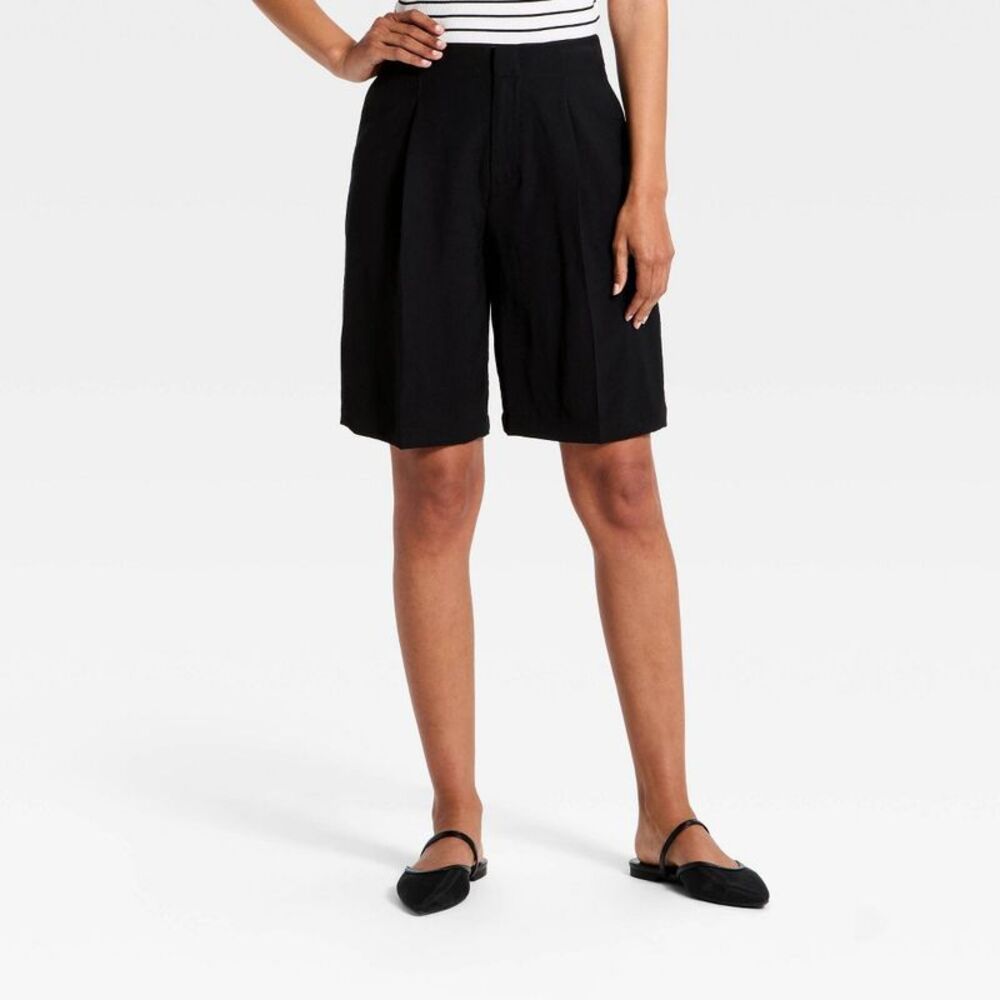 Women's Bermuda Shorts - A New Day Black 8
